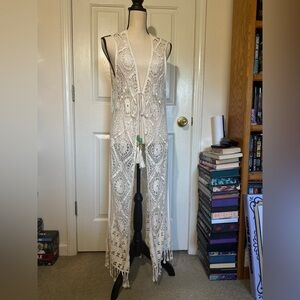 Zara Ivory Crochet Lace Top